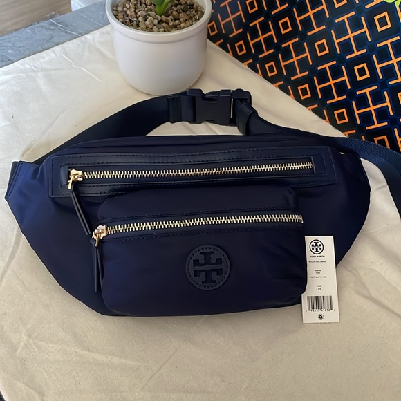 New✨ authentic tory burch nylon belt bag (navy) - Picture 4 of 13